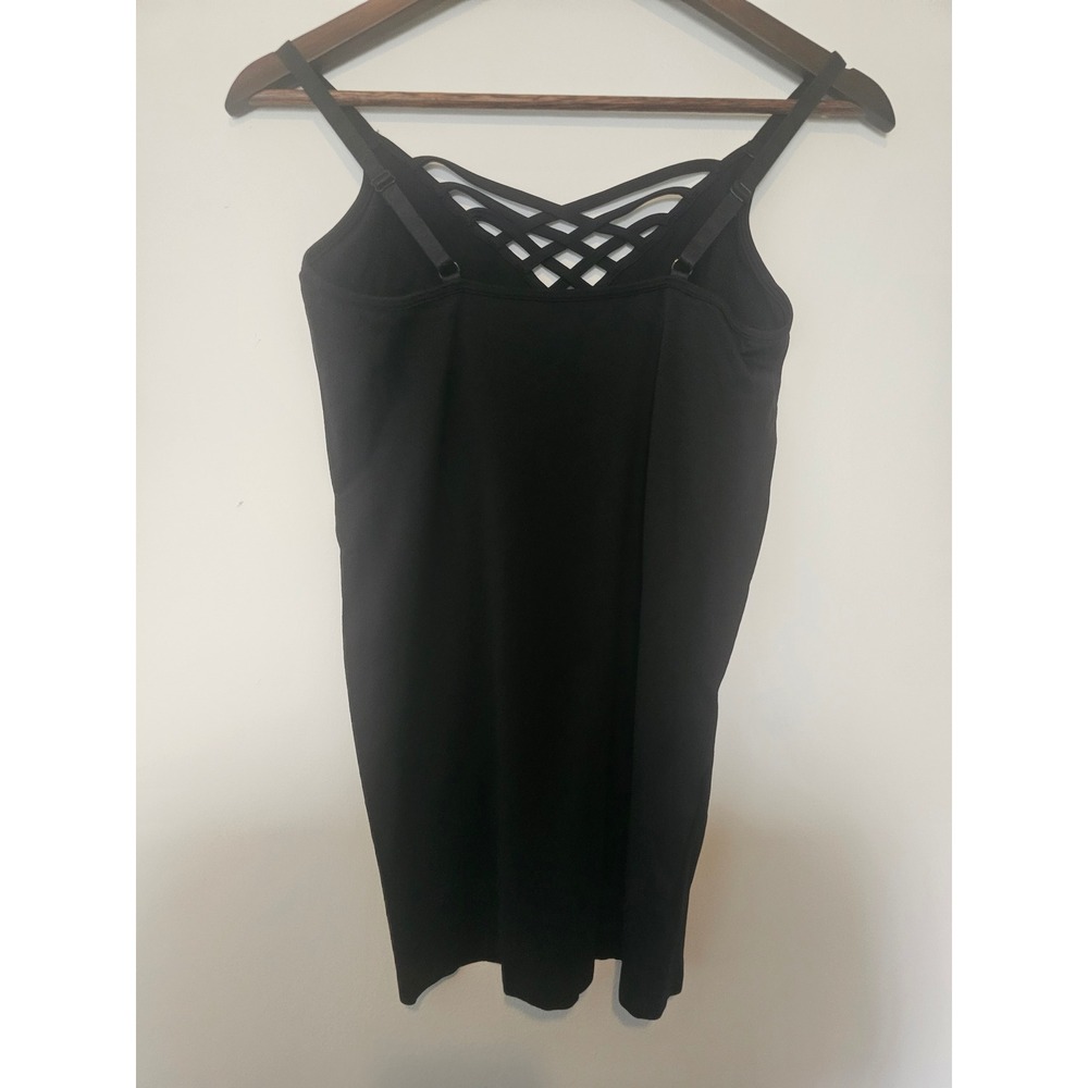 [Edgy] Zenana‎ Outfitters Camisole Womens S/M Black Lattice Strappy V-Neck Cami